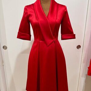 Gal Meets Glam Red Silk Dress